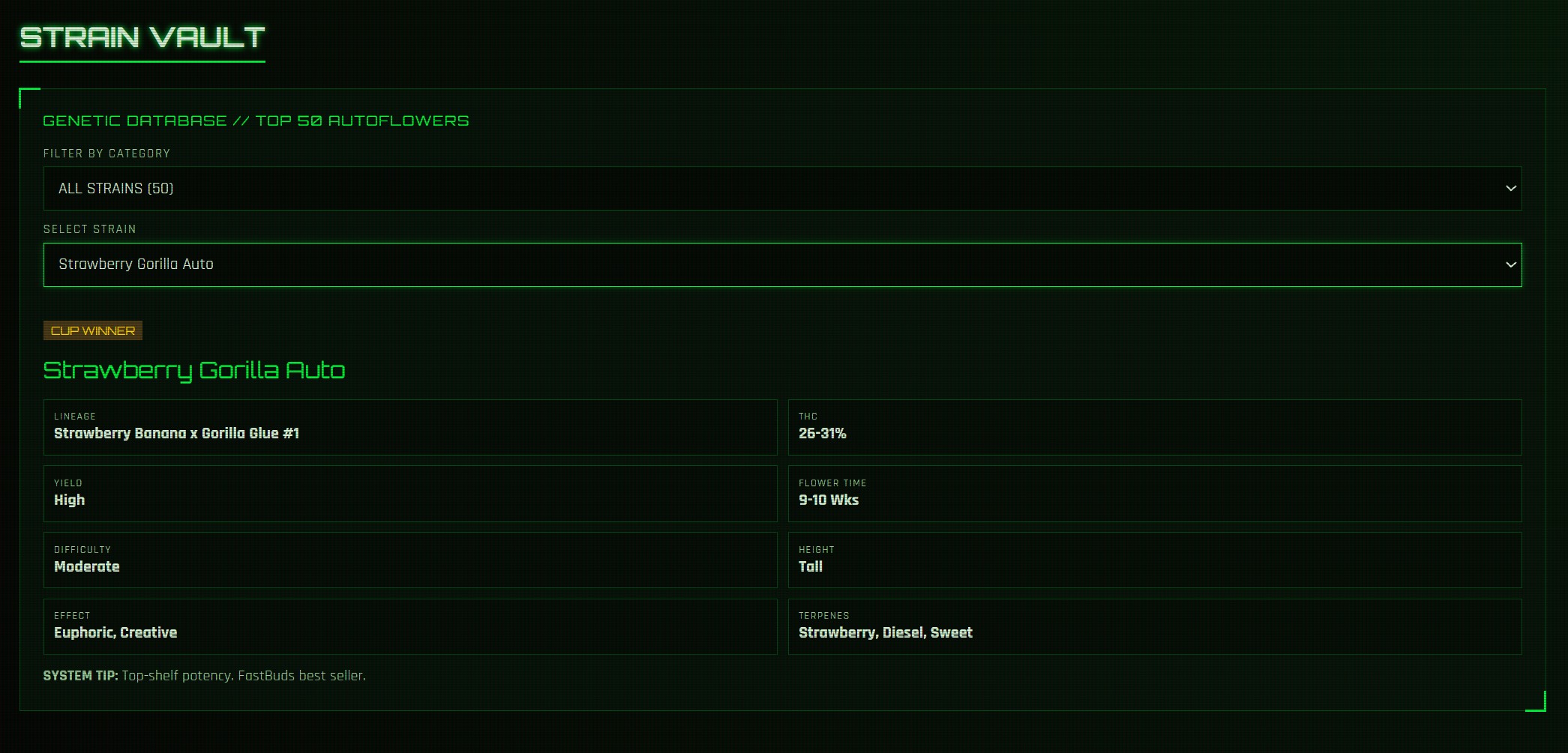 Strain Vault Preview